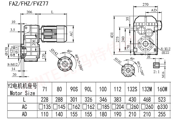 FAZ FHZ FVZ 77减速机图纸