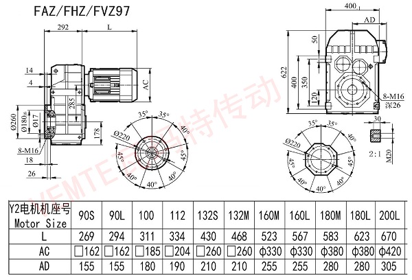 FAZ FHZ FVZ97减速机图纸